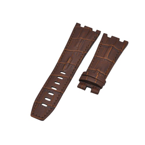 28mm brown leather watch strap - 28mm,
